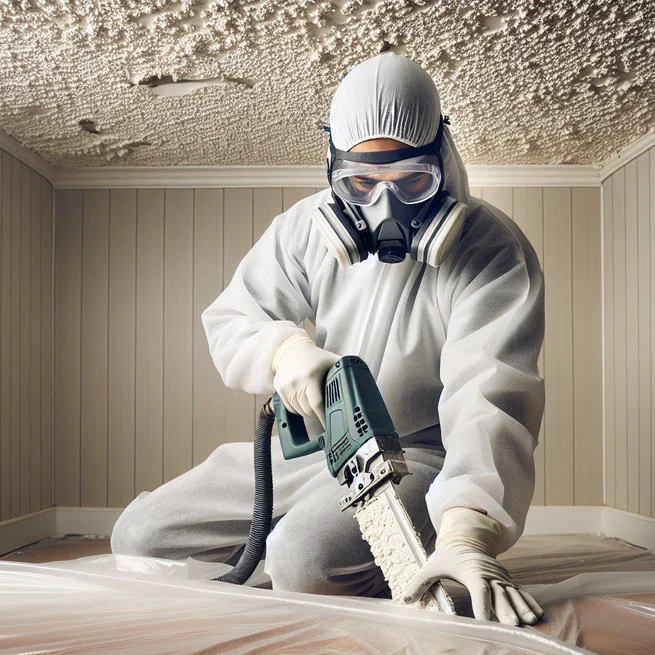 DIY Popcorn Ceiling Removal with Asbestos