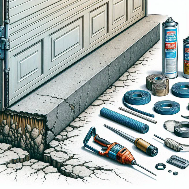 How to Seal Your Garage Door When the Floor Pad Sinks